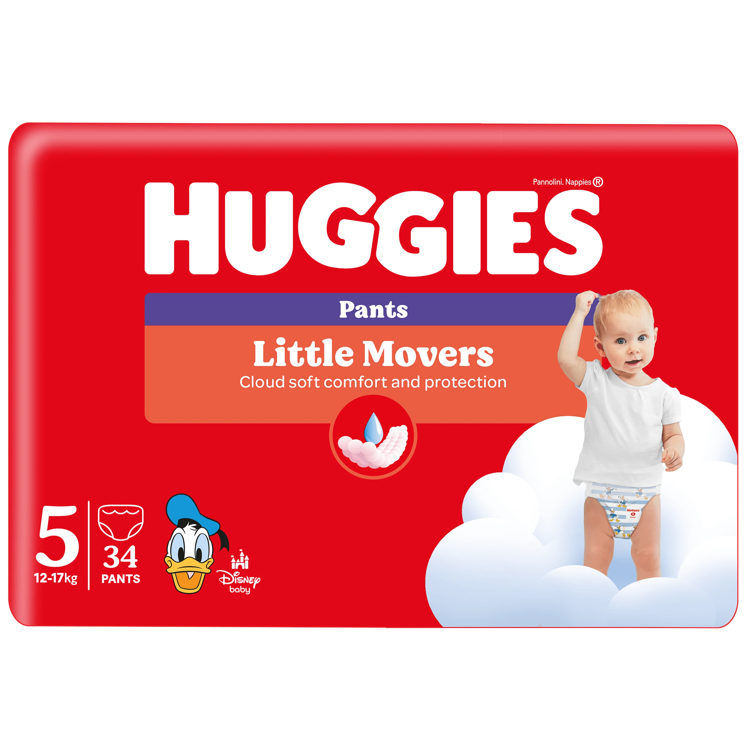 Huggies Little Movers, Windeln, Disney, Größe 5, 12-17 kg, Jumbo Pack, 34 Stück