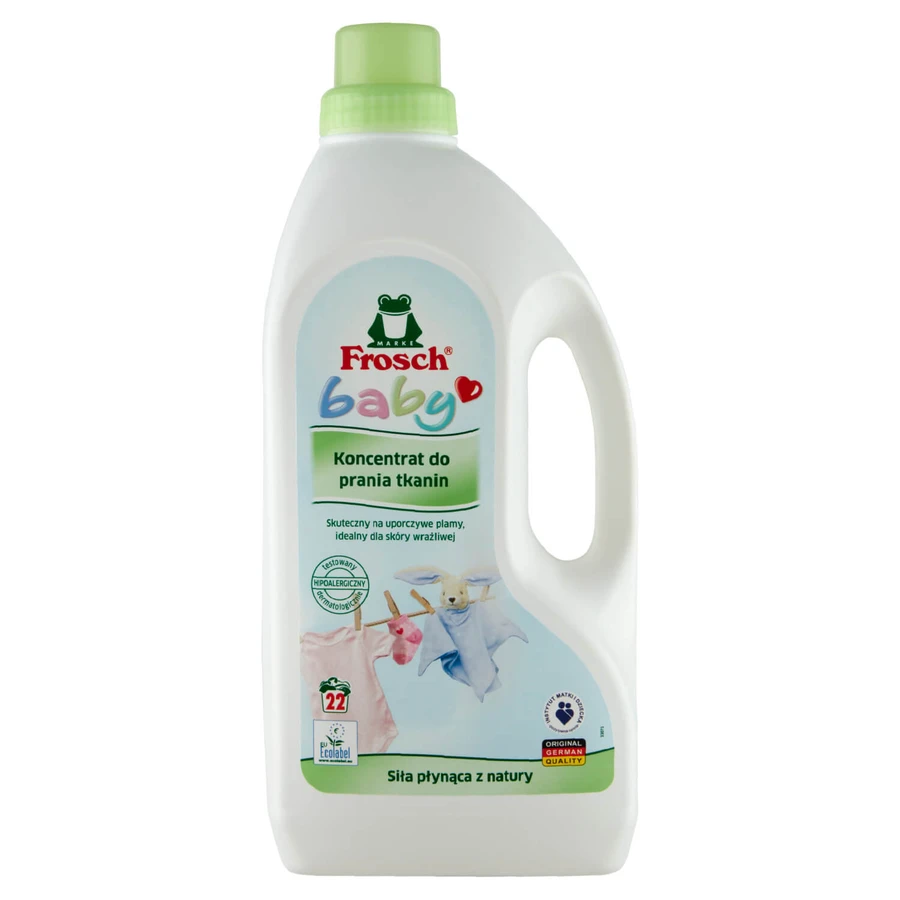 Set Frosch Baby, concentrado para lavar ropa de bebé, 1500 ml + concentrado para aclarar ropa de bebé, 750 ml