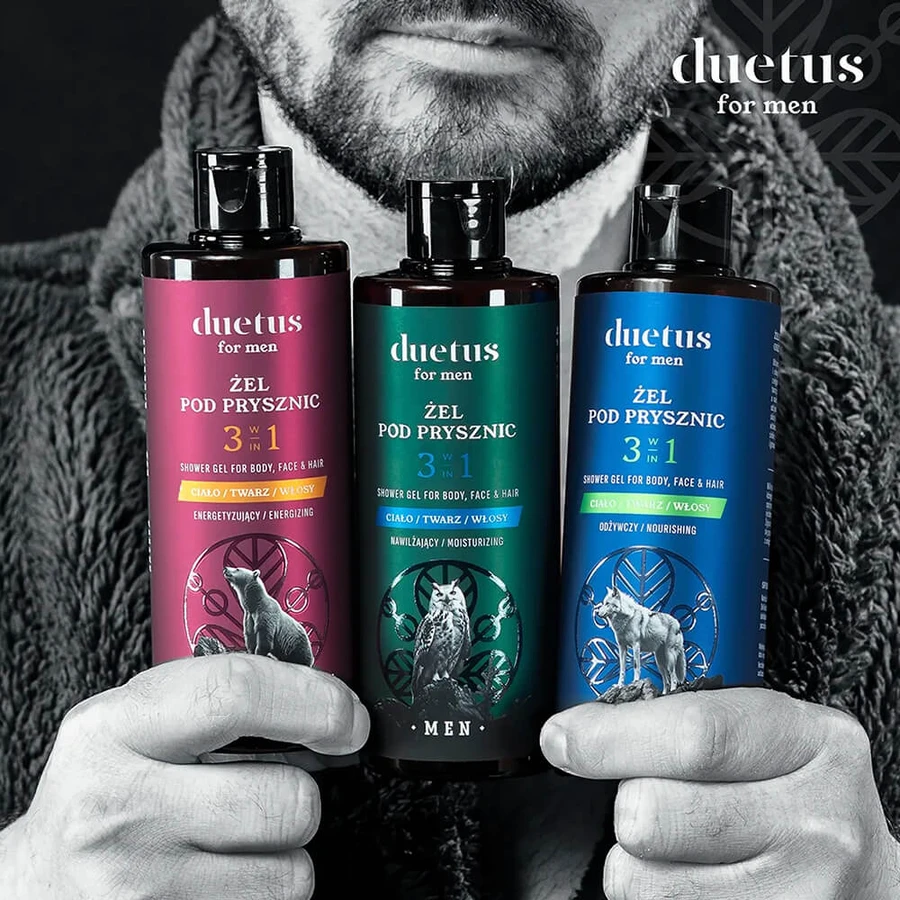Duetus For Men, 3-in-1 moisturizing shower gel, 300 ml