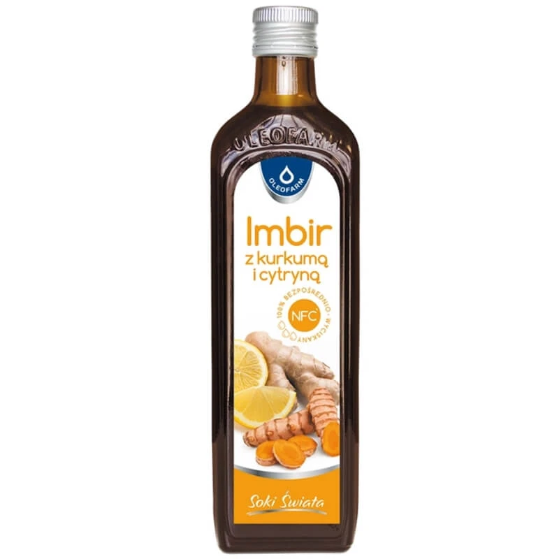 Oleofarm Säfte der Welt Ingwer mit Kurkuma und Zitrone, 490 ml