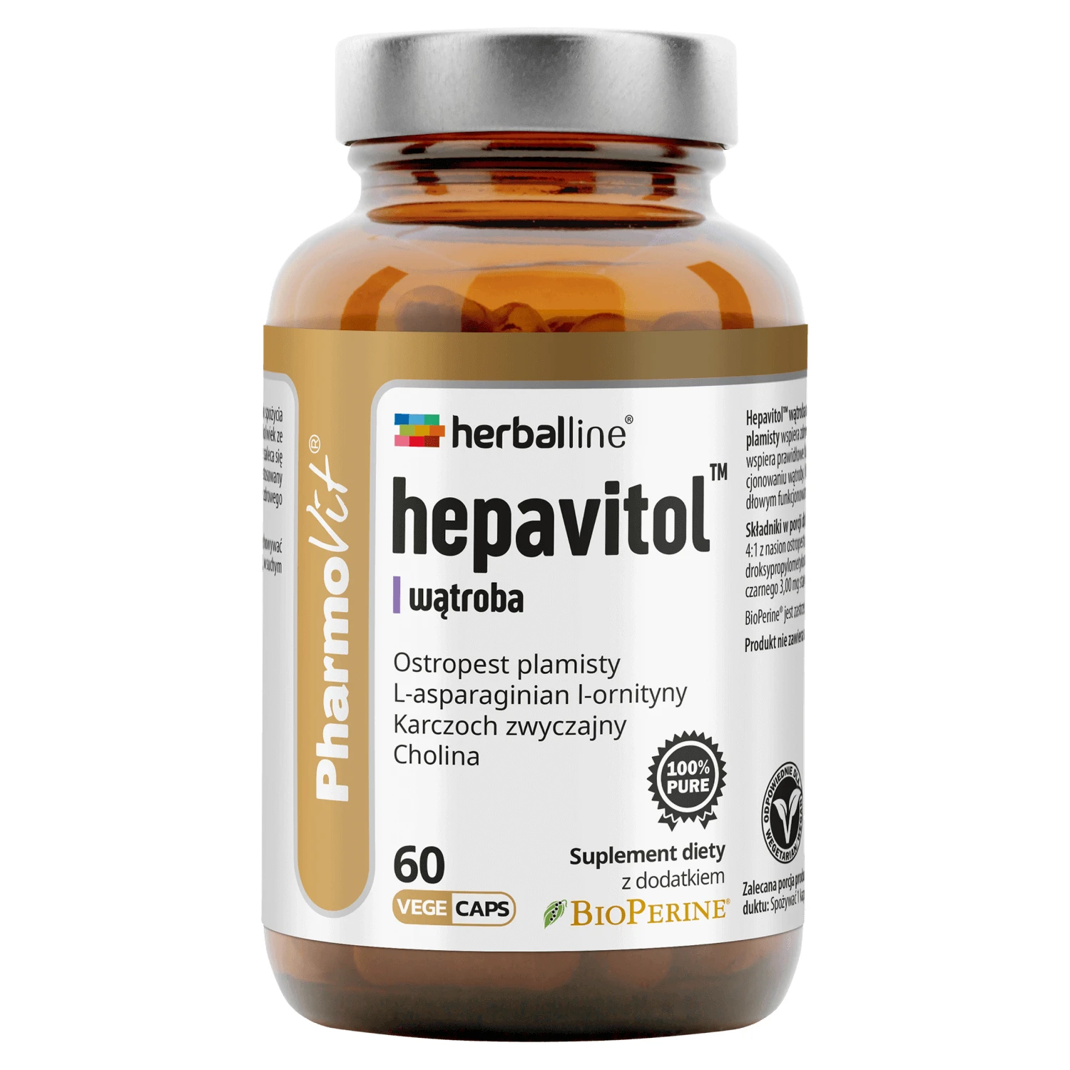 PharmoVit HerbalLine Hepavitol Leber, 60 Kapseln