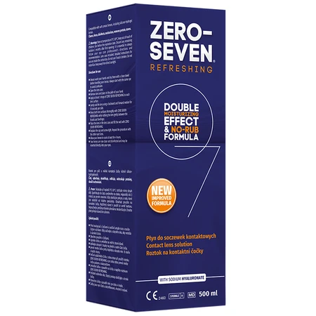 Zero-Seven Soluzione rinfrescante per lenti, 500 ml