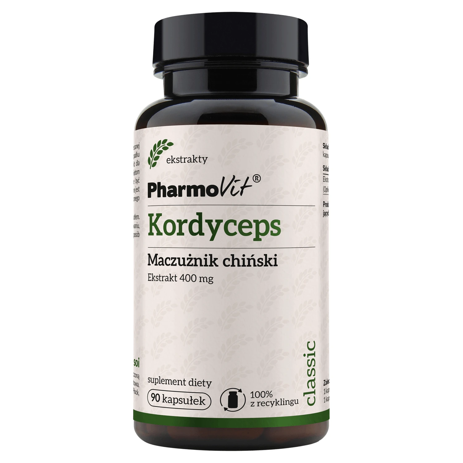 PharmoVit Cordyceps, Chinesische Muskatblüte 400 mg, 90 Kapseln