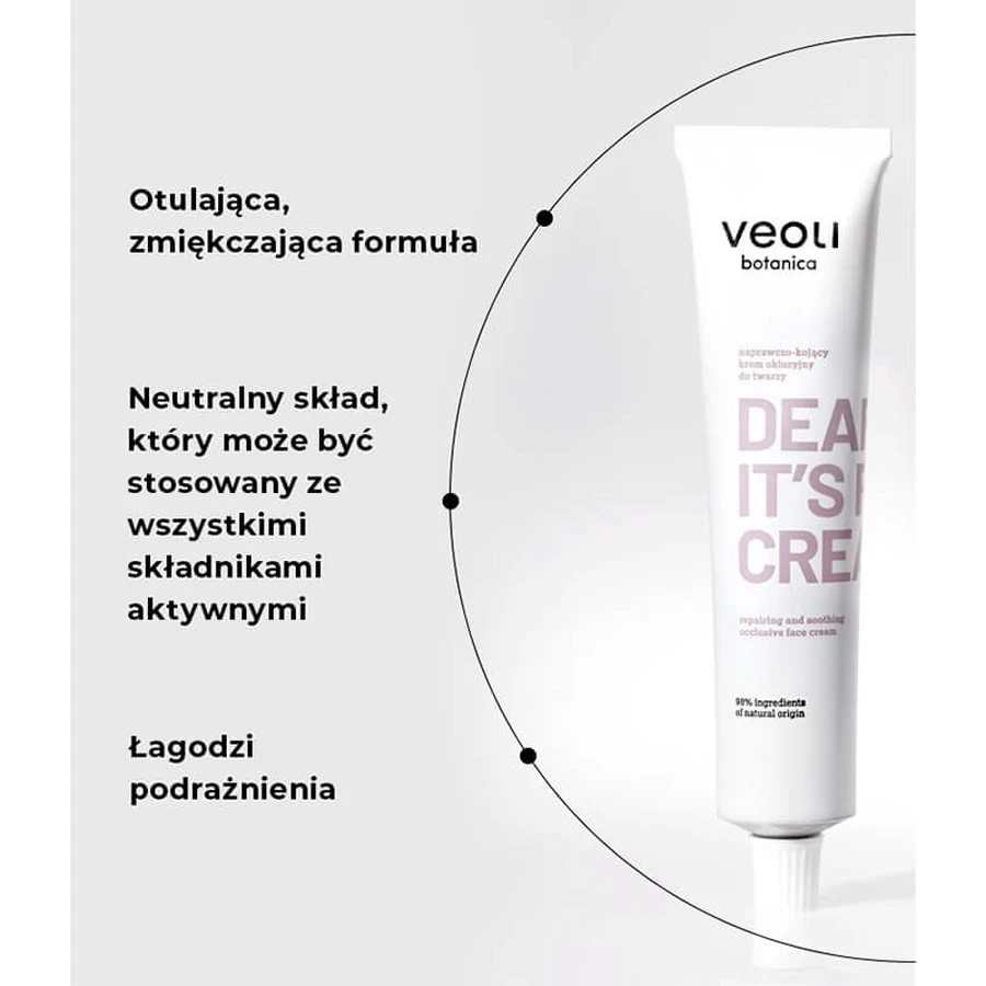 Veoli Botanica Dear Skin, It's Rich Cream, cremă de față oclusivă reparatoare și calmantă, 75 ml