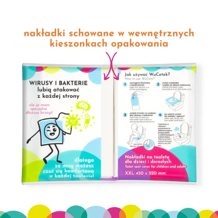 WuCetki, wegwerp papieren toiletbakjes met comfortrand XXL voor kinderen en volwassenen, 10 stuks