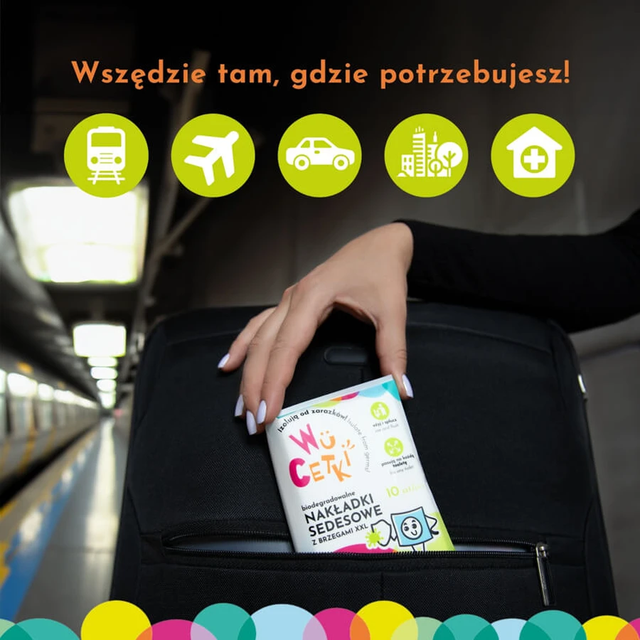 WuCetki, wegwerp papieren toiletbakjes met comfortrand XXL voor kinderen en volwassenen, 10 stuks