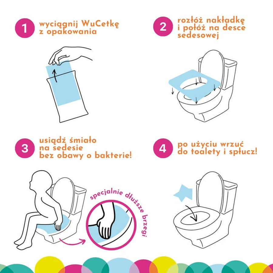 WuCetki, wegwerp papieren toiletbakjes met comfortrand XXL voor kinderen en volwassenen, 10 stuks