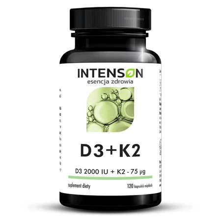 Intenson Witamina D3 + K2, 120 kapsułek miękkich: ceny i cechy