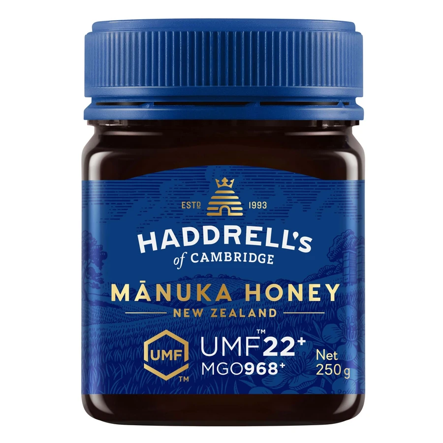 Haddrell's, Manuka UMF 22+ MGO 968+ Honig, 250 g