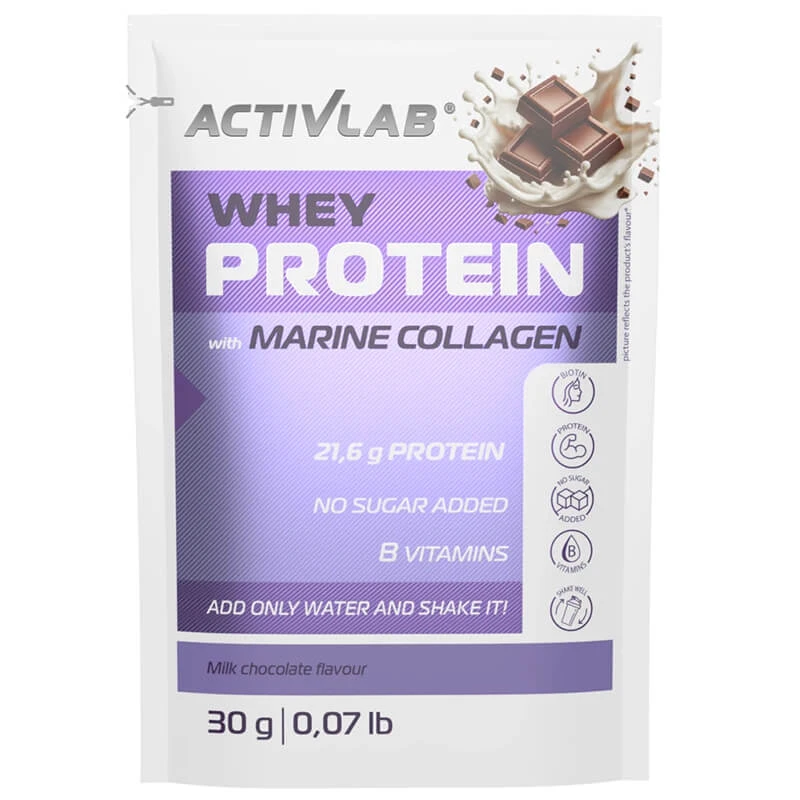 ActivLab Pharma Molkenprotein mit marinem Kollagen, Protein, Milchschokoladengeschmack, 30 g