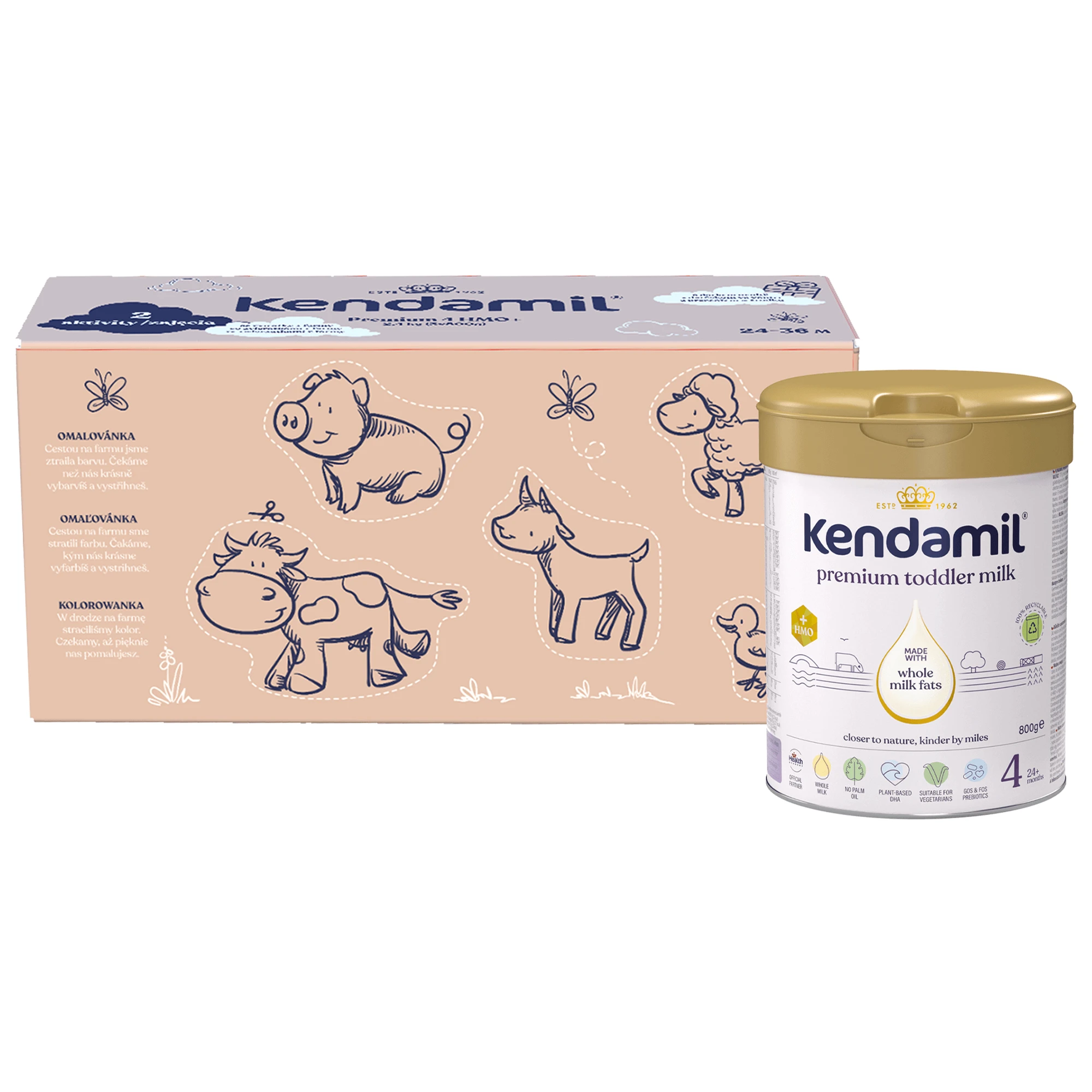 Kendamil Premium 4 GMO+ Set, Junior Milch, ab 24 Monaten, 3 x 800 g