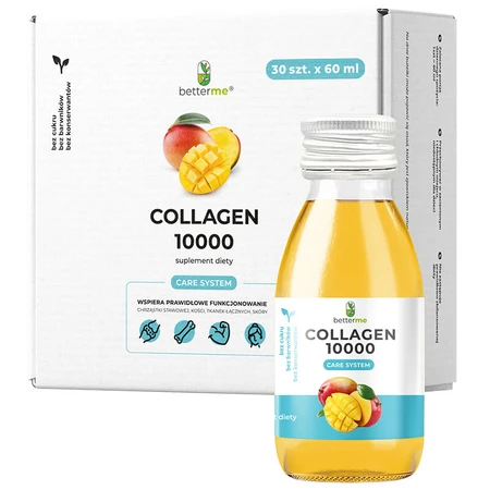 BetterMe Colágeno 10000, shot, sabor mango, 60 ml x 30 uds.