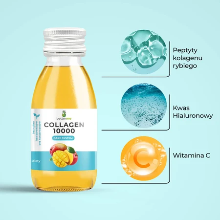 BetterMe Colágeno 10000, shot, sabor mango, 60 ml x 30 uds.
