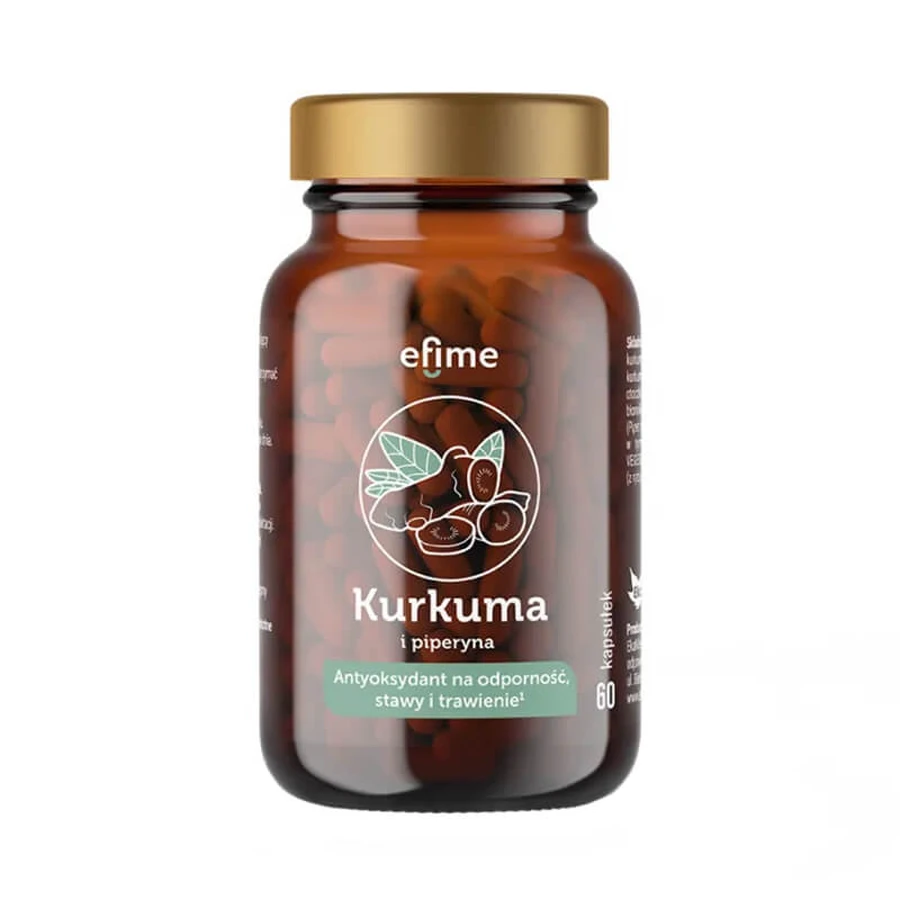 EkaMedica Efime Kurkuma und Piperin, 60 Kapseln