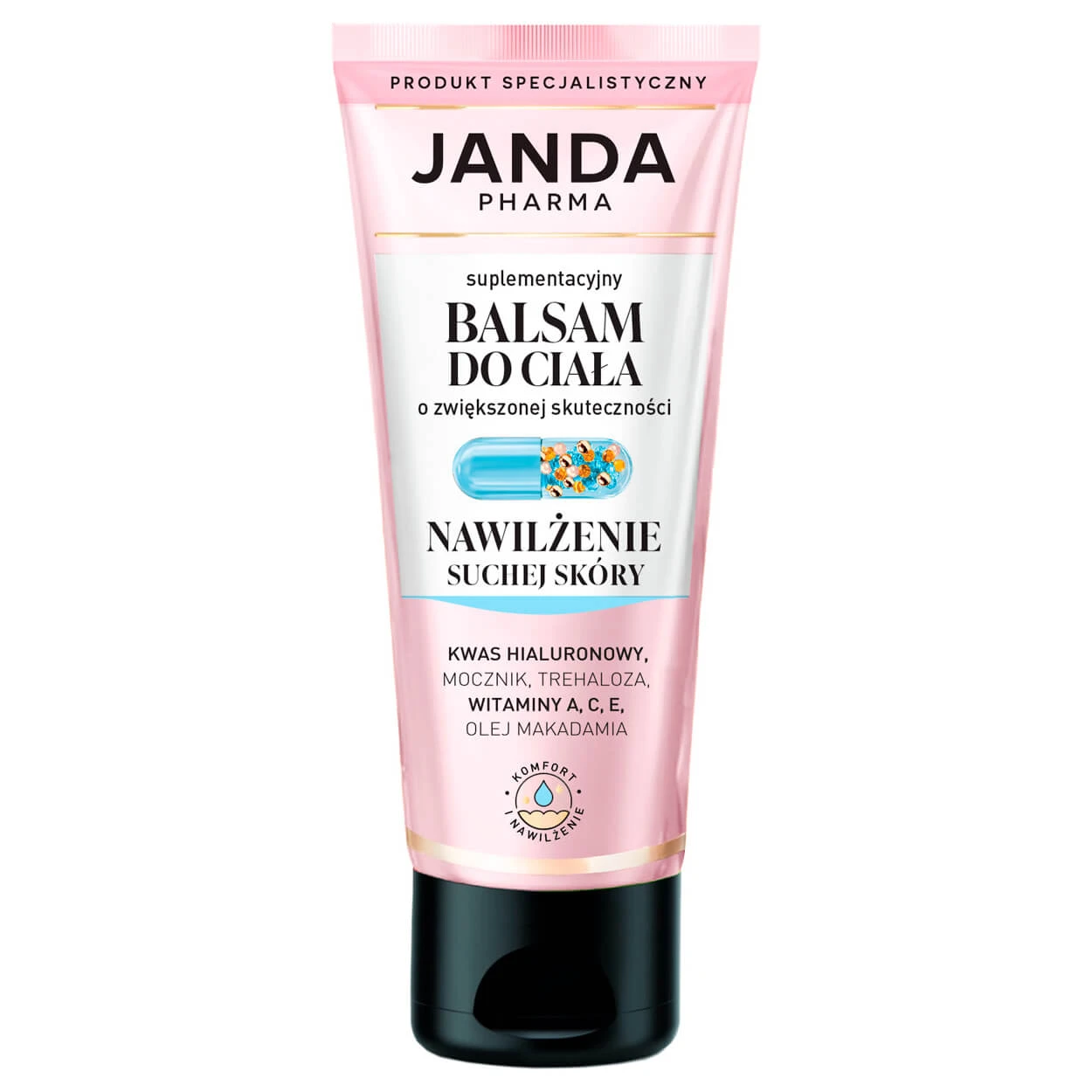 Janda Pharma, Ergänzende Körperlotion, feuchtigkeitsspendend für trockene Haut, 200 ml