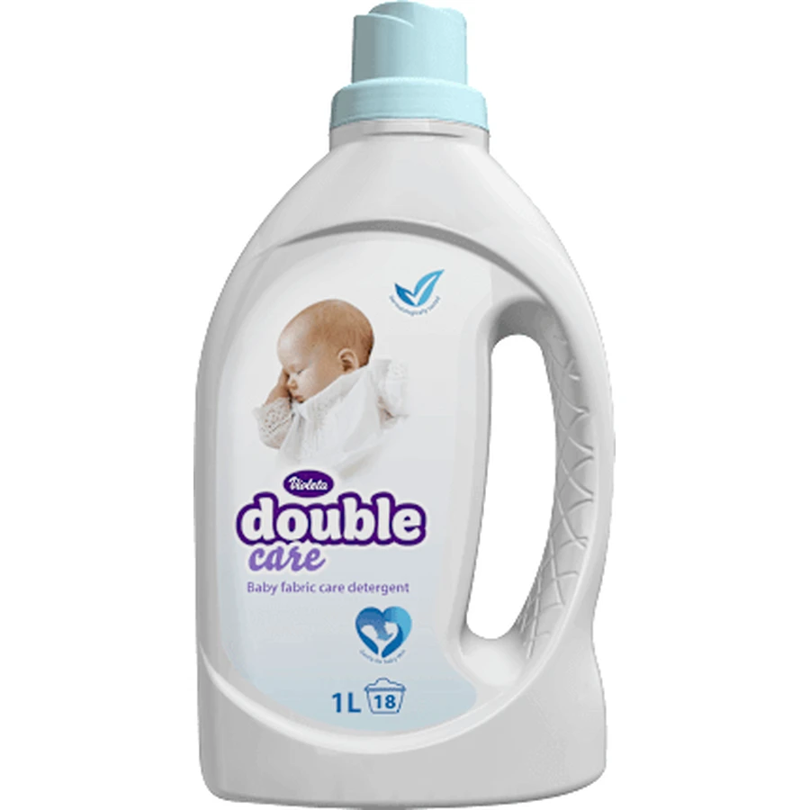 Fioletowy płyn do prania Podwójna pielęgnacja dla dzieci 18 prań, 1 l: ceny i cechy