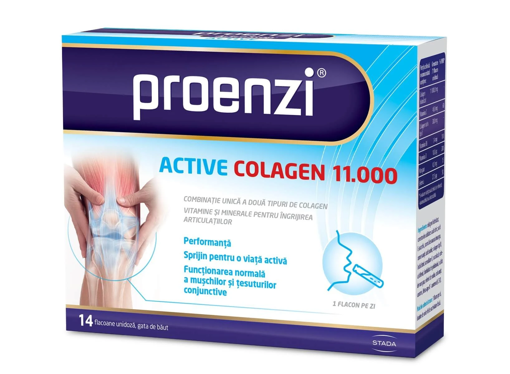 Proenzi Active Collagen 11.000, 14 Einzeldosis-Fläschchen, Walmark