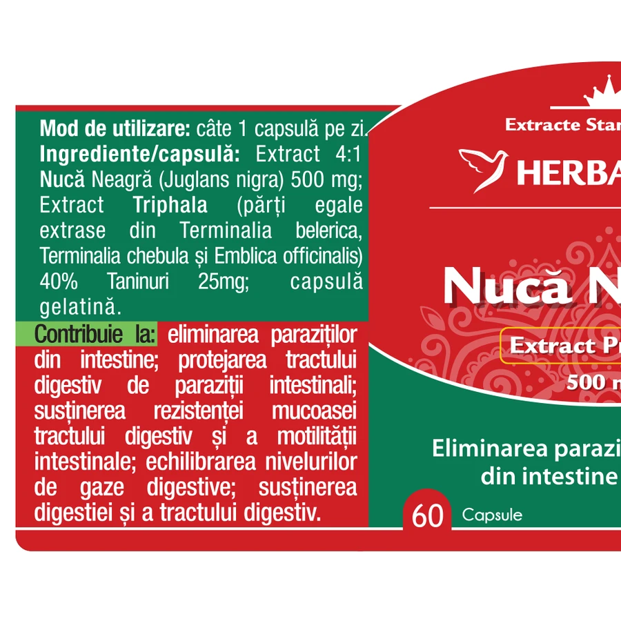 Noix noire, 60 gélules, Herbagetica