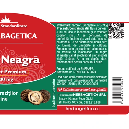 Noix noire, 60 gélules, Herbagetica