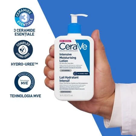 Intensely moisturizing face and body lotion, 473 ml, CeraVe