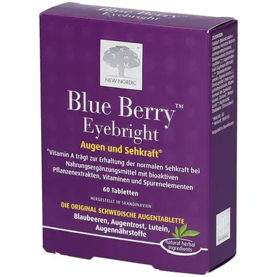 Blue Berry plus Augenvitamine, 60 Filmtabletten, New Nordic