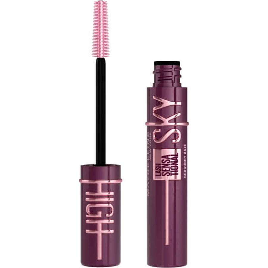 Maybelline Lash Sensational Sky High Mascara Verlängernde Wimperntusche Burgundy Haze, 7,2 ml