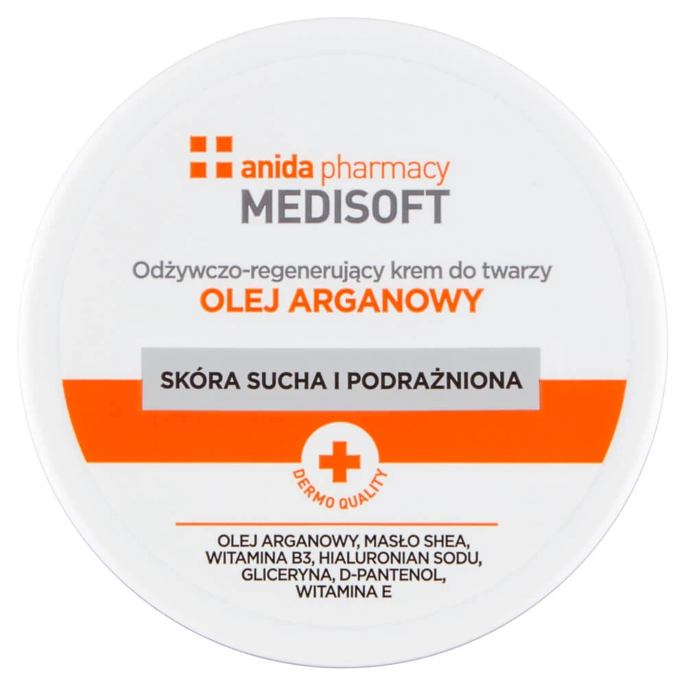 Anida Medisoft Pflegende und regenerierende Gesichtscreme mit Arganöl, 100 ml