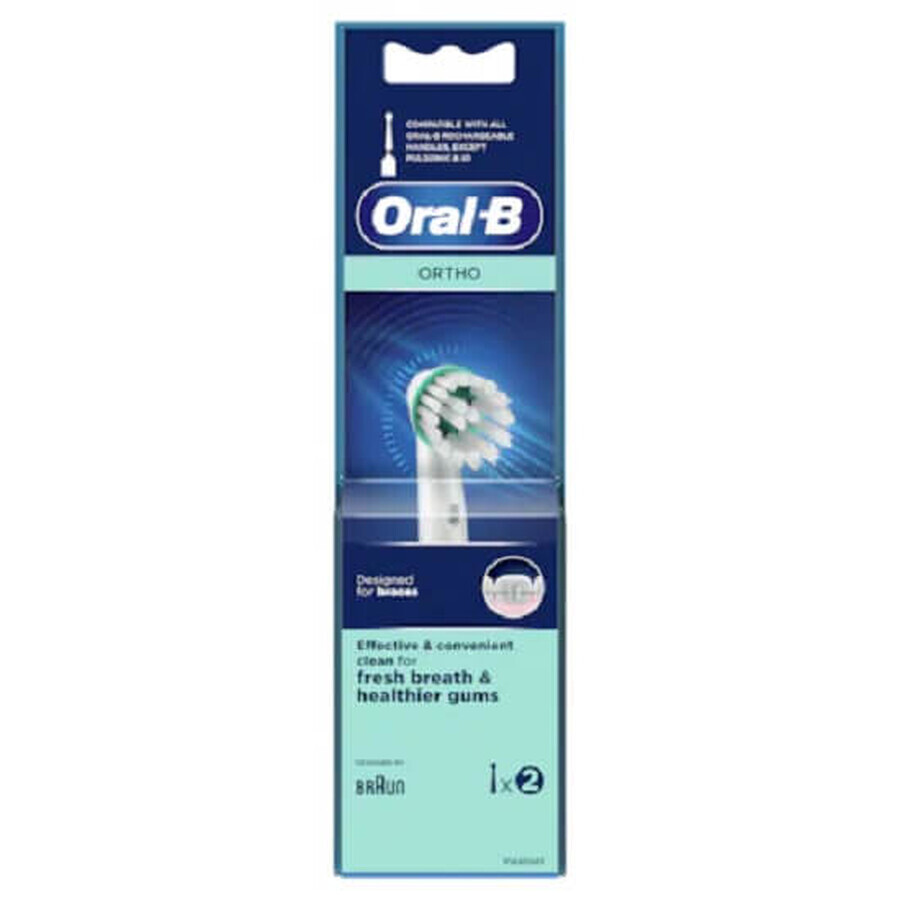 Ersatzköpfe für elektrische Zahnbürste, Ortho, 2 Stück, Oral-B