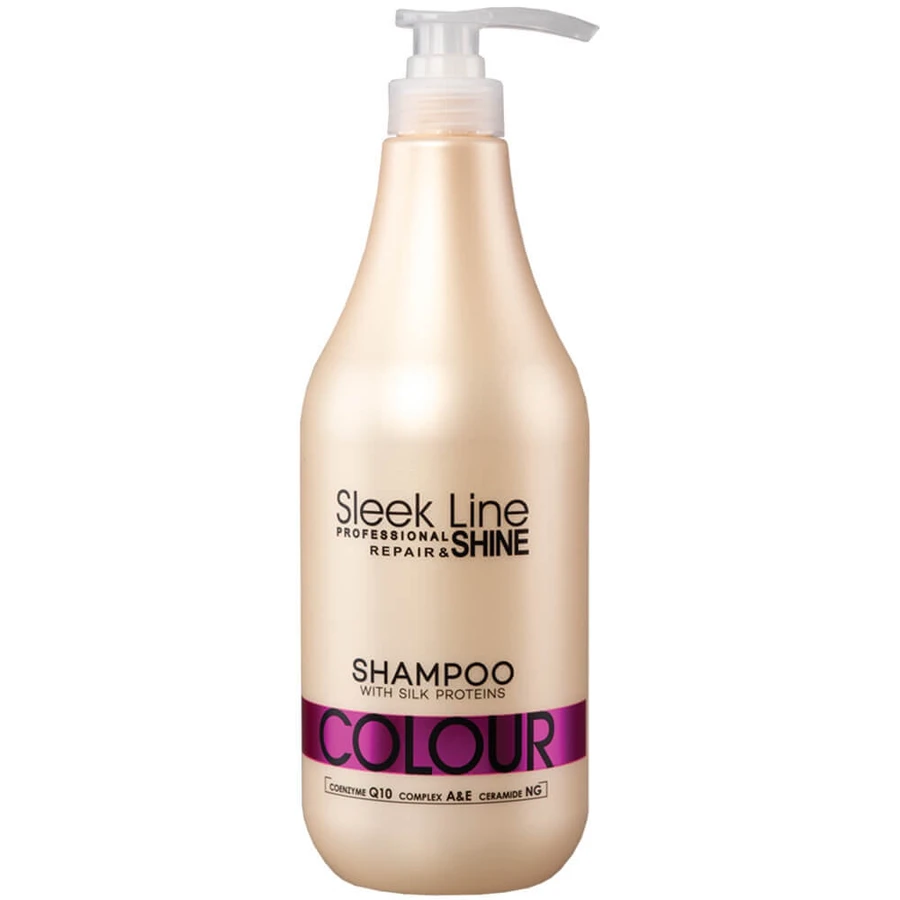 Sleek Line Shampoo met zijde, kleur, 1000 ml