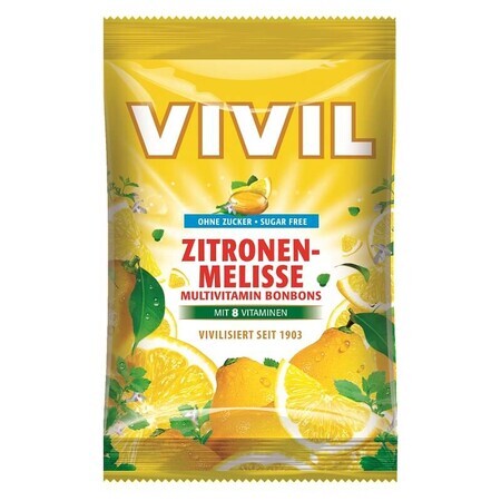 Zuckerfreies Zitronen- und Multivitamin-Bonbon, 60 g, Vivil