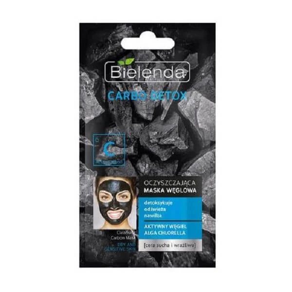 Bielenda Charcoal Face Mask für trockene, empfindliche Haut, 8 g