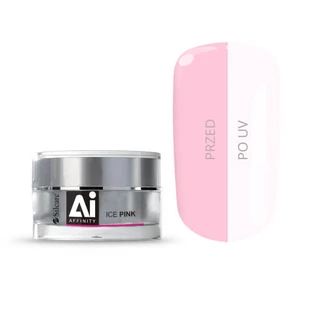 Silcare Gel Affinity Gel de nail art monophasé moyennement épais Ice Pink, 15 g