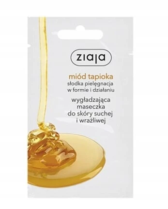 Ziaja, Tapiokahonig, Gesichtsmaske für trockene und empfindliche Haut, 7 ml