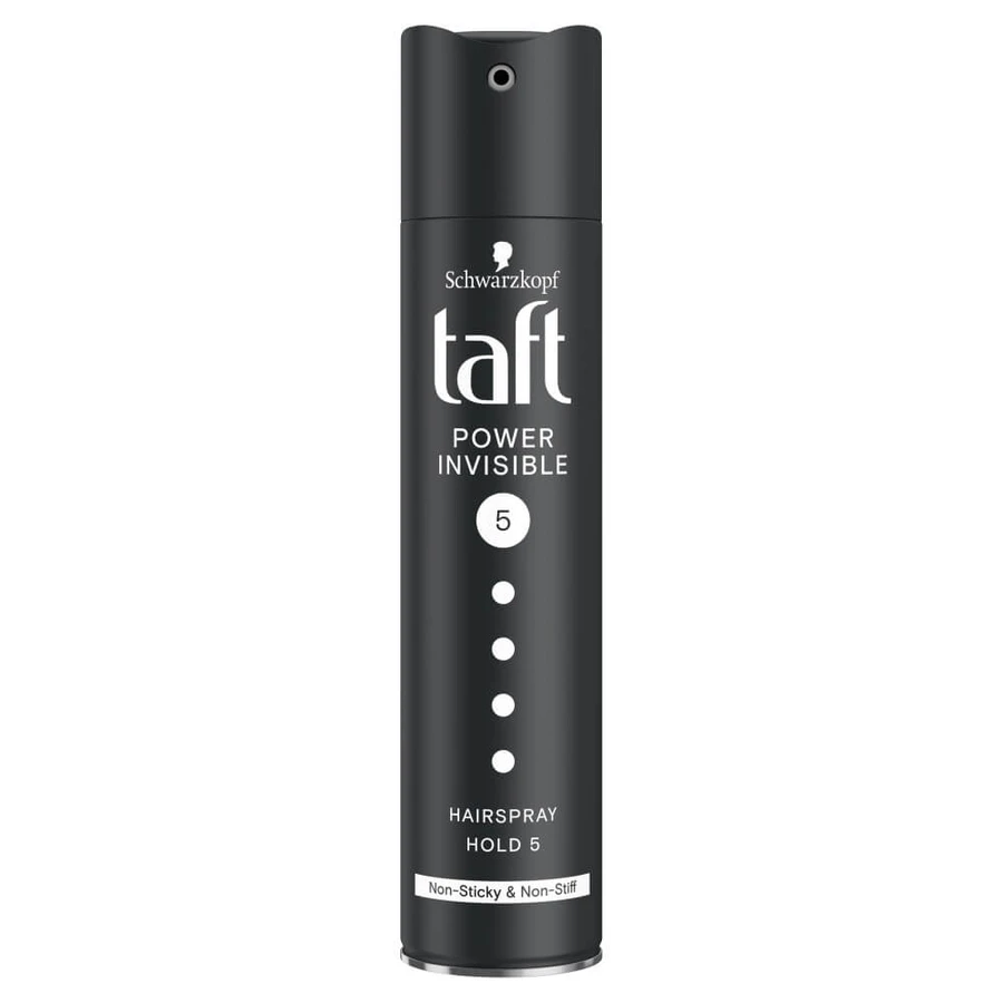 Spray pentru păr invizibil Taft Power 5, 250 ml