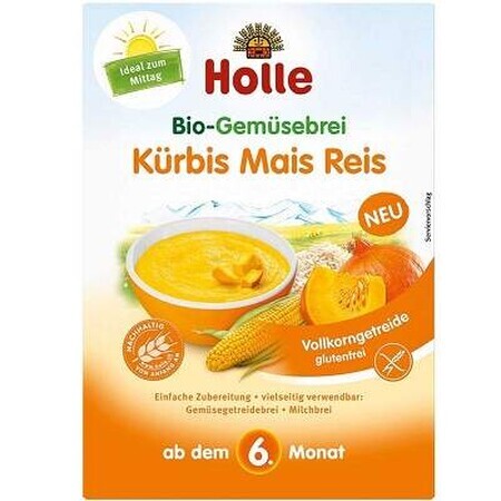 Cereale Eco din dovleac, porumb și orez, +6 luni, 175 gr, Holle Baby Food