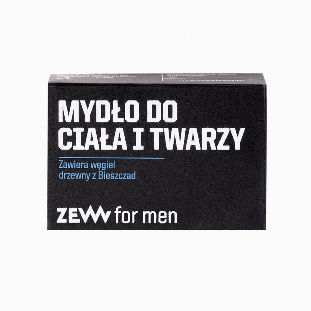 Zew For Men Körper- und Gesichtsseife mit Bieszczady Charcoal, 85 ml