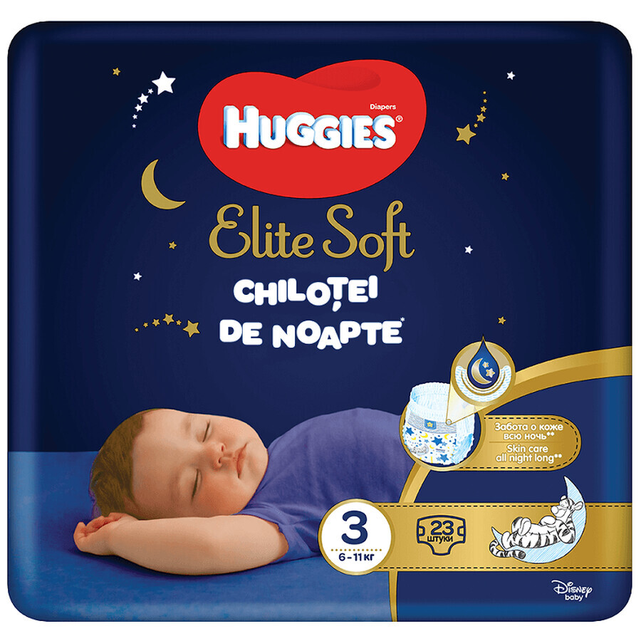 Elite Soft Nachtwäsche Nr. 3, 6-11 kg, 23 Stück, Huggies Bewertungen