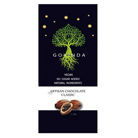 Klassische vegane Kunsthandwerker-Schokolade, 100 g, Govinda