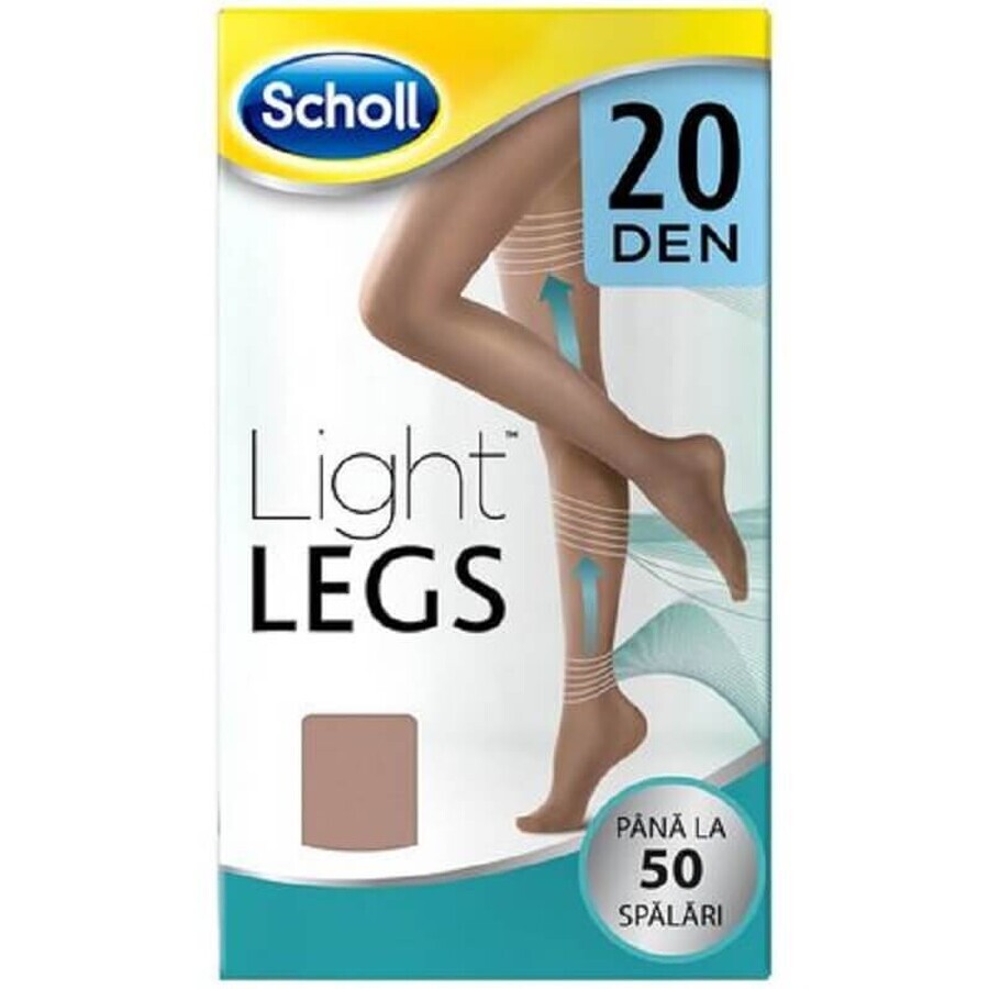 Ciorapi compresivi, 20Den Bej, mărimea S, Scholl Light Legs