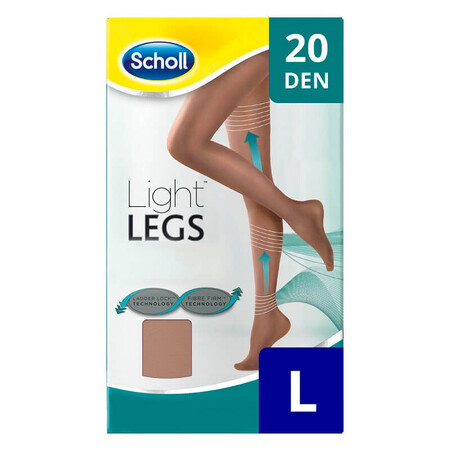 Ciorapi compresivi, Light Legs, 20 DEN bej, mărime L, Scholl