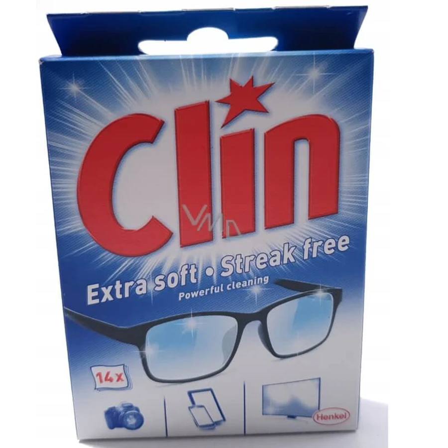 Salviette per la pulizia degli occhiali Clin, 14 pezzi