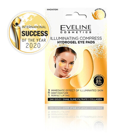 Hydrogel 24K Gold 3in1 Augenpads, Eveline