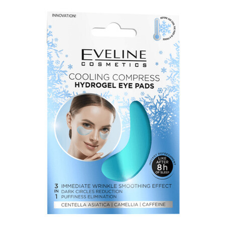 Comprese pentru ochi cu Hydrogel racoritoare 3in1, Eveline