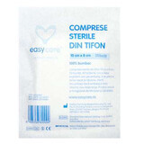 Comprese sterile din tifon taiate, 10x8 cm, 50 bucati, EasyCare