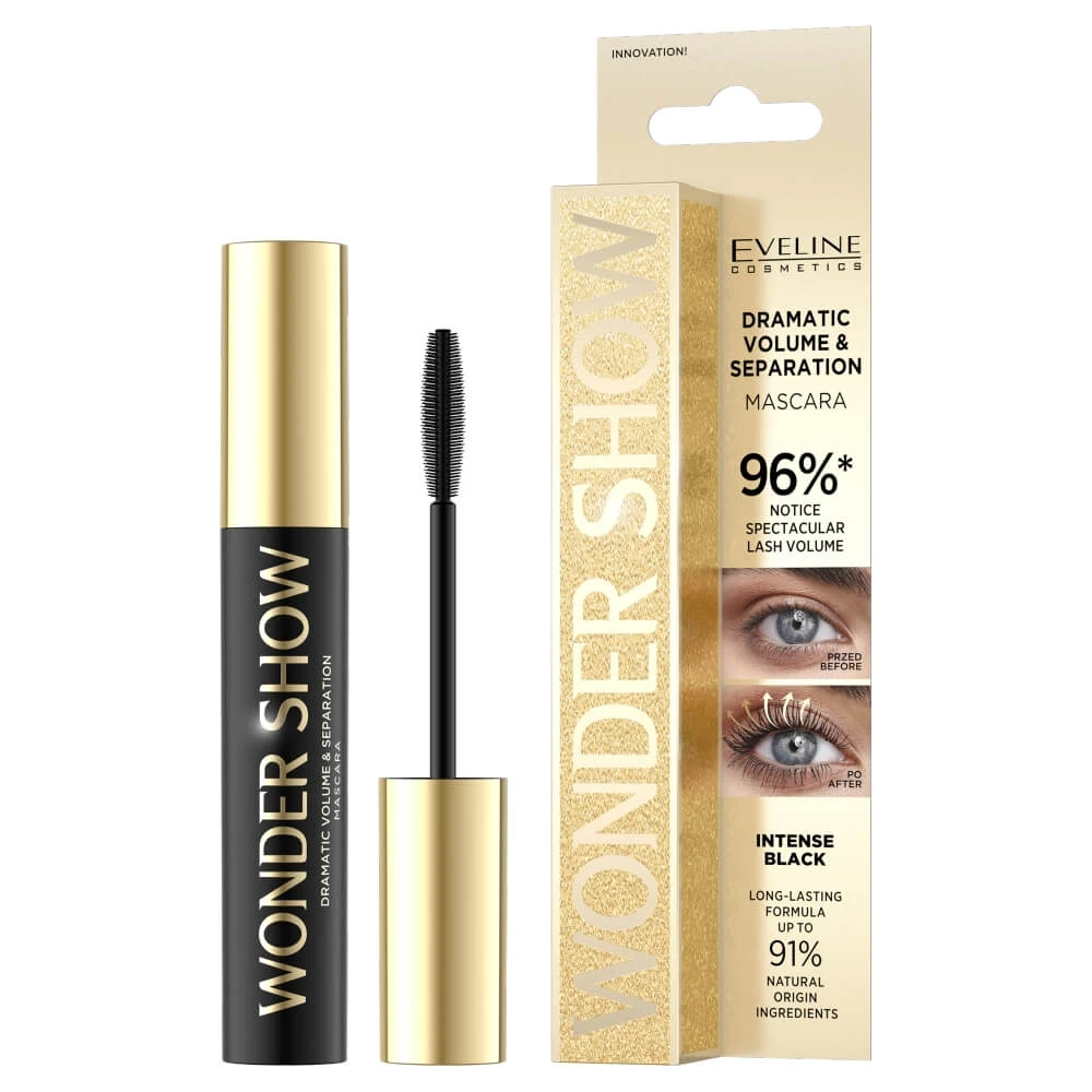 Eveline Cosmetics Wonder Show verdichtende und trennende Wimperntusche, 7 ml