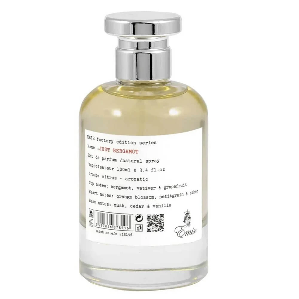Emir Just Bergamot Factory Edition Eau de Parfum, 100 ml