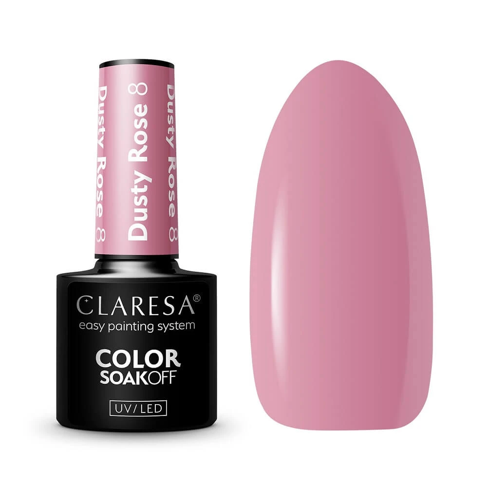 Claresa Soak Off UV/LED Dusty Rose Hybrid-Lack 8, 5 g