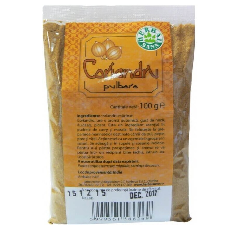 Koriander Pulver, 100 gr, Herbal Sana