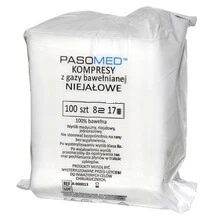 Unsterile Kompressen Pasomed 17 Faden 8 Lagen 5x5cm 1 Packung (100 Stück)