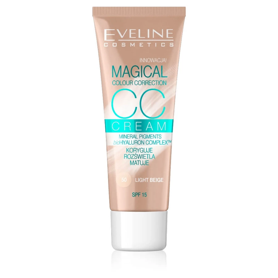 Eveline Cosmetics Magical Colour CC Cream Fond de ten multifuncțional 50 Light Beige, 30 ml